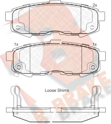 R Brake RB1742 - Гальмівні колодки, дискові гальма autocars.com.ua