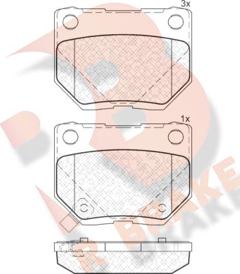 R Brake RB1749 - Гальмівні колодки, дискові гальма autocars.com.ua