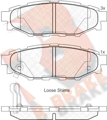 R Brake RB1759 - Гальмівні колодки, дискові гальма autocars.com.ua