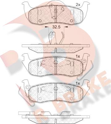 R Brake RB1766 - Тормозные колодки, дисковые, комплект autodnr.net