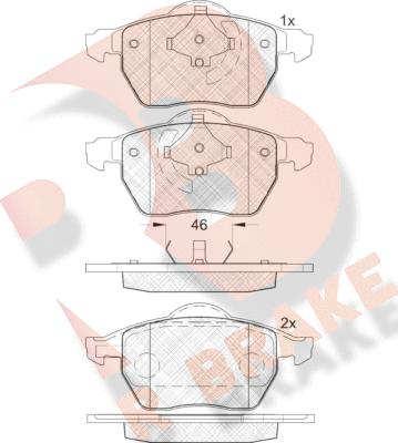 R Brake RB1767 - Гальмівні колодки, дискові гальма autocars.com.ua