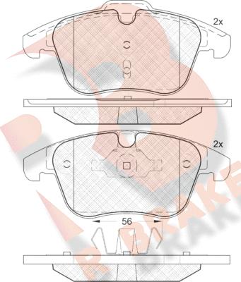 R Brake RB1775 - Тормозные колодки, дисковые, комплект autodnr.net