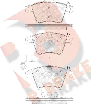 R Brake RB1778 - Гальмівні колодки, дискові гальма autocars.com.ua