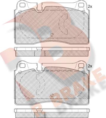 R Brake RB1791-203 - Гальмівні колодки, дискові гальма autocars.com.ua