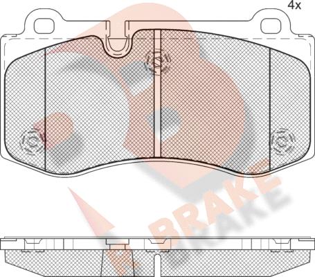 R Brake RB1796-071 - Гальмівні колодки, дискові гальма autocars.com.ua