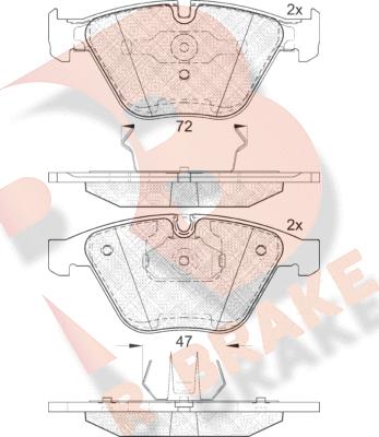 R Brake RB1814 - Гальмівні колодки, дискові гальма autocars.com.ua