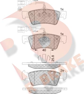 R Brake RB1815-203 - Гальмівні колодки, дискові гальма autocars.com.ua