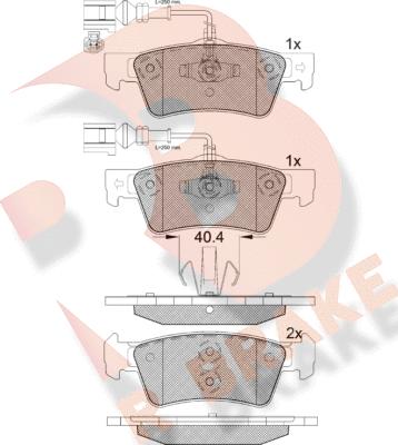 R Brake RB1815 - Гальмівні колодки, дискові гальма autocars.com.ua