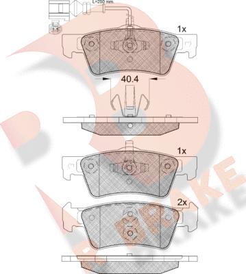 R Brake RB1816-203 - Тормозные колодки, дисковые, комплект autodnr.net