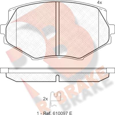 R Brake RB1818 - Гальмівні колодки, дискові гальма autocars.com.ua