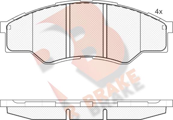 R Brake RB1824 - Гальмівні колодки, дискові гальма autocars.com.ua