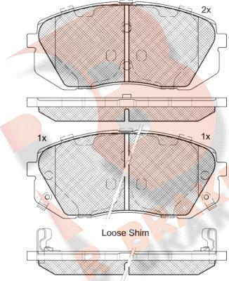 R Brake RB1826 - Тормозные колодки, дисковые, комплект autodnr.net