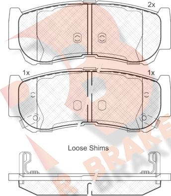 R Brake RB1829 - Гальмівні колодки, дискові гальма autocars.com.ua