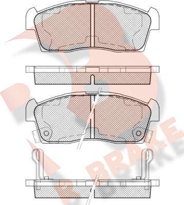 R Brake RB1833-203 - Гальмівні колодки, дискові гальма autocars.com.ua