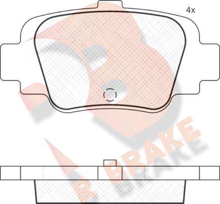 R Brake RB1840 - Гальмівні колодки, дискові гальма autocars.com.ua