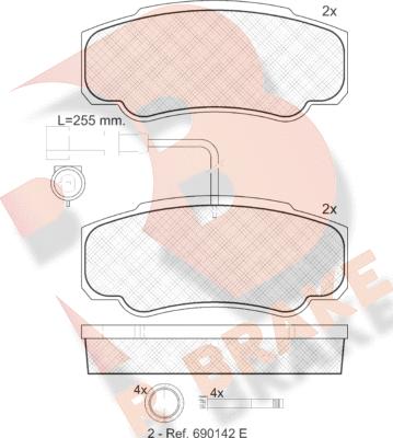 R Brake RB1847 - Тормозные колодки, дисковые, комплект autodnr.net