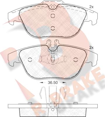 R Brake RB1863 - Гальмівні колодки, дискові гальма autocars.com.ua