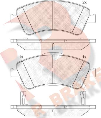 R Brake RB1871 - Гальмівні колодки, дискові гальма autocars.com.ua