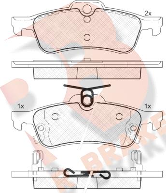 R Brake RB1878 - Гальмівні колодки, дискові гальма autocars.com.ua