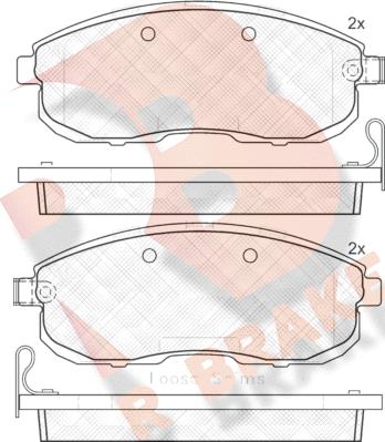 R Brake RB1882 - Гальмівні колодки, дискові гальма autocars.com.ua