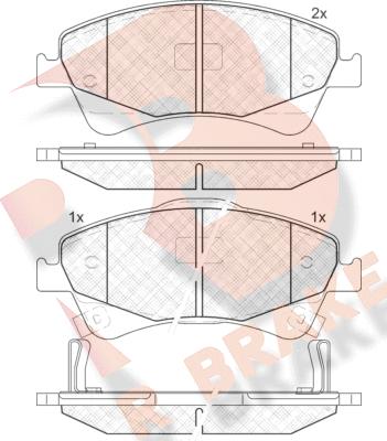 R Brake RB1892 - Гальмівні колодки, дискові гальма autocars.com.ua