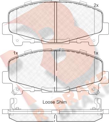 R Brake RB1894 - Гальмівні колодки, дискові гальма autocars.com.ua