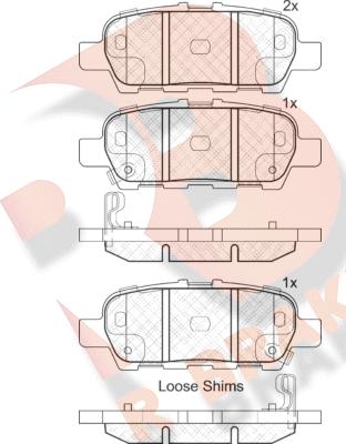 R Brake RB1901-203 - Тормозные колодки, дисковые, комплект autodnr.net