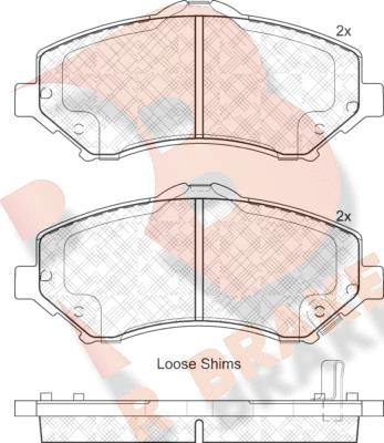 R Brake RB1908 - Гальмівні колодки, дискові гальма autocars.com.ua