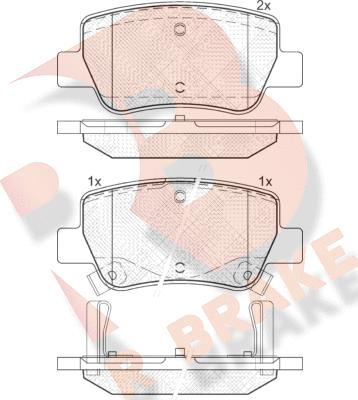 R Brake RB1916 - Гальмівні колодки, дискові гальма autocars.com.ua