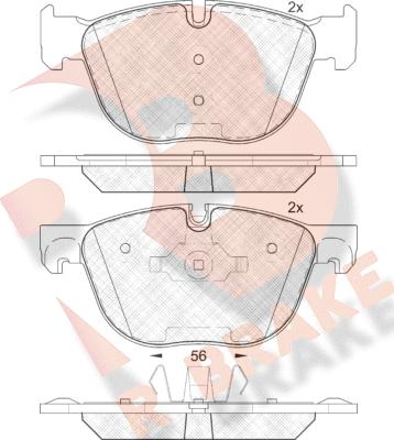 R Brake RB1919 - Тормозные колодки, дисковые, комплект autodnr.net