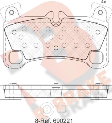 R Brake RB1922 - Гальмівні колодки, дискові гальма autocars.com.ua