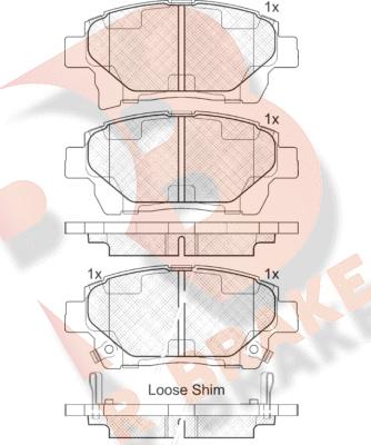 R Brake RB1926 - Гальмівні колодки, дискові гальма autocars.com.ua