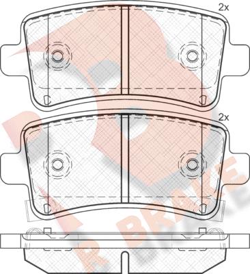 R Brake RB1929 - Тормозные колодки, дисковые, комплект autodnr.net