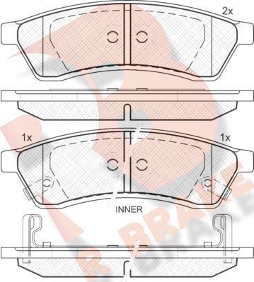 R Brake RB1930 - Гальмівні колодки, дискові гальма autocars.com.ua