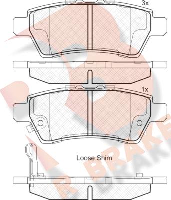 R Brake RB1934 - Гальмівні колодки, дискові гальма autocars.com.ua