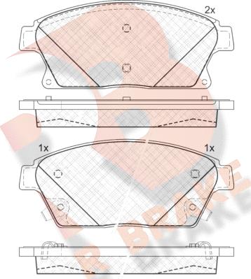 R Brake RB1939-202 - Гальмівні колодки, дискові гальма autocars.com.ua