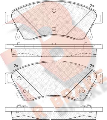 R Brake RB1942 - Гальмівні колодки, дискові гальма autocars.com.ua