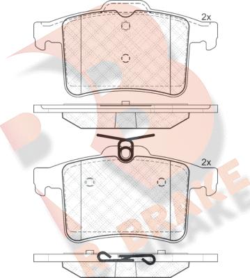 R Brake RB1981 - Гальмівні колодки, дискові гальма autocars.com.ua