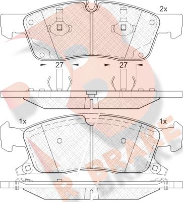 R Brake RB1988 - Гальмівні колодки, дискові гальма autocars.com.ua