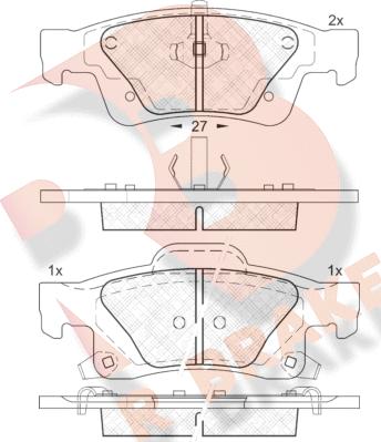 R Brake RB1989 - Гальмівні колодки, дискові гальма autocars.com.ua