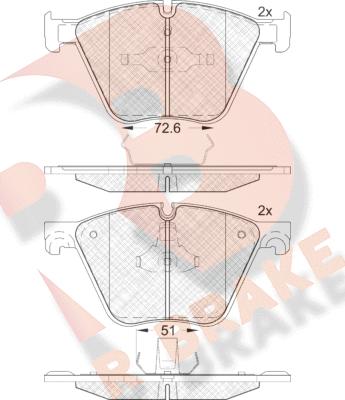 R Brake RB1992 - Гальмівні колодки, дискові гальма autocars.com.ua