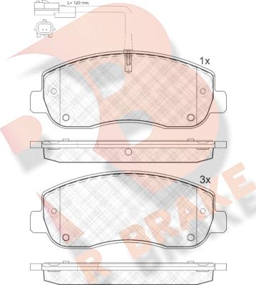 R Brake RB1999 - Гальмівні колодки, дискові гальма autocars.com.ua