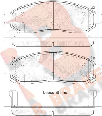 R Brake RB2003-200 - Гальмівні колодки, дискові гальма autocars.com.ua