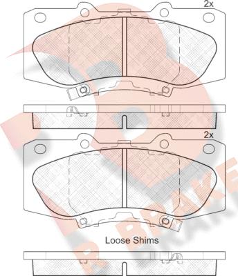 R Brake RB2006 - Гальмівні колодки, дискові гальма autocars.com.ua