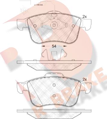 R Brake RB2007 - Гальмівні колодки, дискові гальма autocars.com.ua