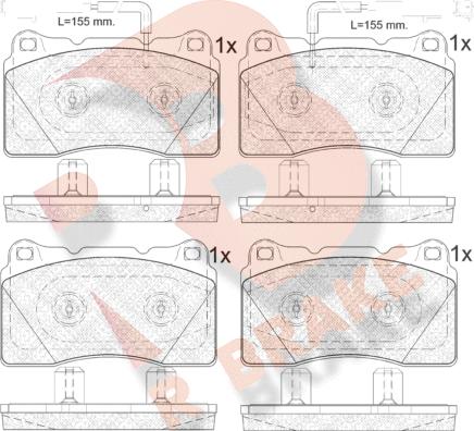 R Brake RB2010 - Гальмівні колодки, дискові гальма autocars.com.ua