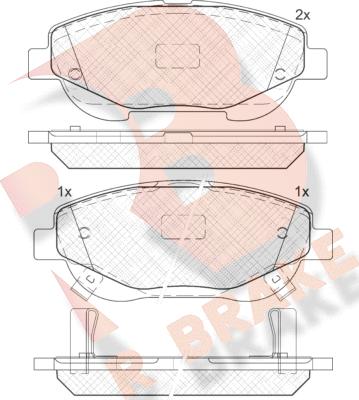 R Brake RB2022 - Гальмівні колодки, дискові гальма autocars.com.ua