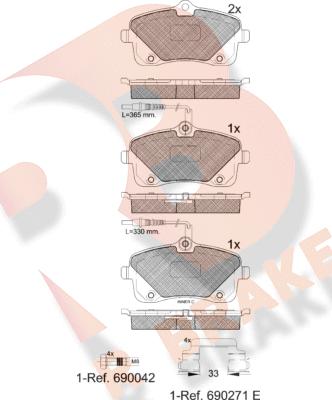 R Brake RB2024 - Гальмівні колодки, дискові гальма autocars.com.ua