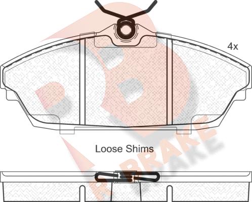 R Brake RB2026 - Тормозные колодки, дисковые, комплект autodnr.net