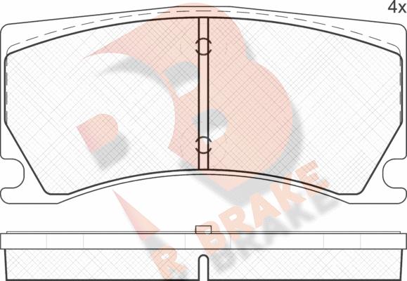 R Brake RB2041 - Тормозные колодки, дисковые, комплект autodnr.net